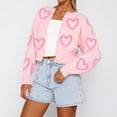 thumbnail image 2 of JFGHDG Women's Valentine's Day Knit Sweater Womens Cardigan Sweaters with Pockets Valentines Sweatshirts for Women Graphic Sweaters Valentine's Day Sweatshirts Sweater Women Plus Size Pink M, 2 of 8