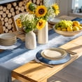 thumbnail image 4 of Navy Blue Grey Round 15 Inch Placemats Set of 4, Modern Ombre Oil Painted Abstract Art HeatResistant Non Slip Place Mats for Dining Table, Wipeable Braided Kitchen Table Mats for Housewarming, 4 of 9