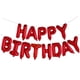 thumbnail image 1 of Banner WESTGO Happy Birthday, 40 cm, letras de lámina de mylar, color rojo, 1 of 7