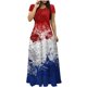 thumbnail image 1 of Vestido de Manga Corta para Mujeres Sexy Impreso Cuello en V Vestido Largo Delgado, Moda de las Señoras para la Primavera Y el Verano, 1 of 4