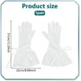 thumbnail image 2 of 1Pair Satin Lace Bridal Short Gloves for Wedding Opera Dinner Party White 310x220x2mm, 2 of 7