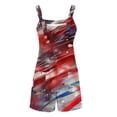 thumbnail image 4 of SELONE Independence Day Rompers for Women Long Pant Plus Size with Pockets Holiday Wear Red M, 4 of 5