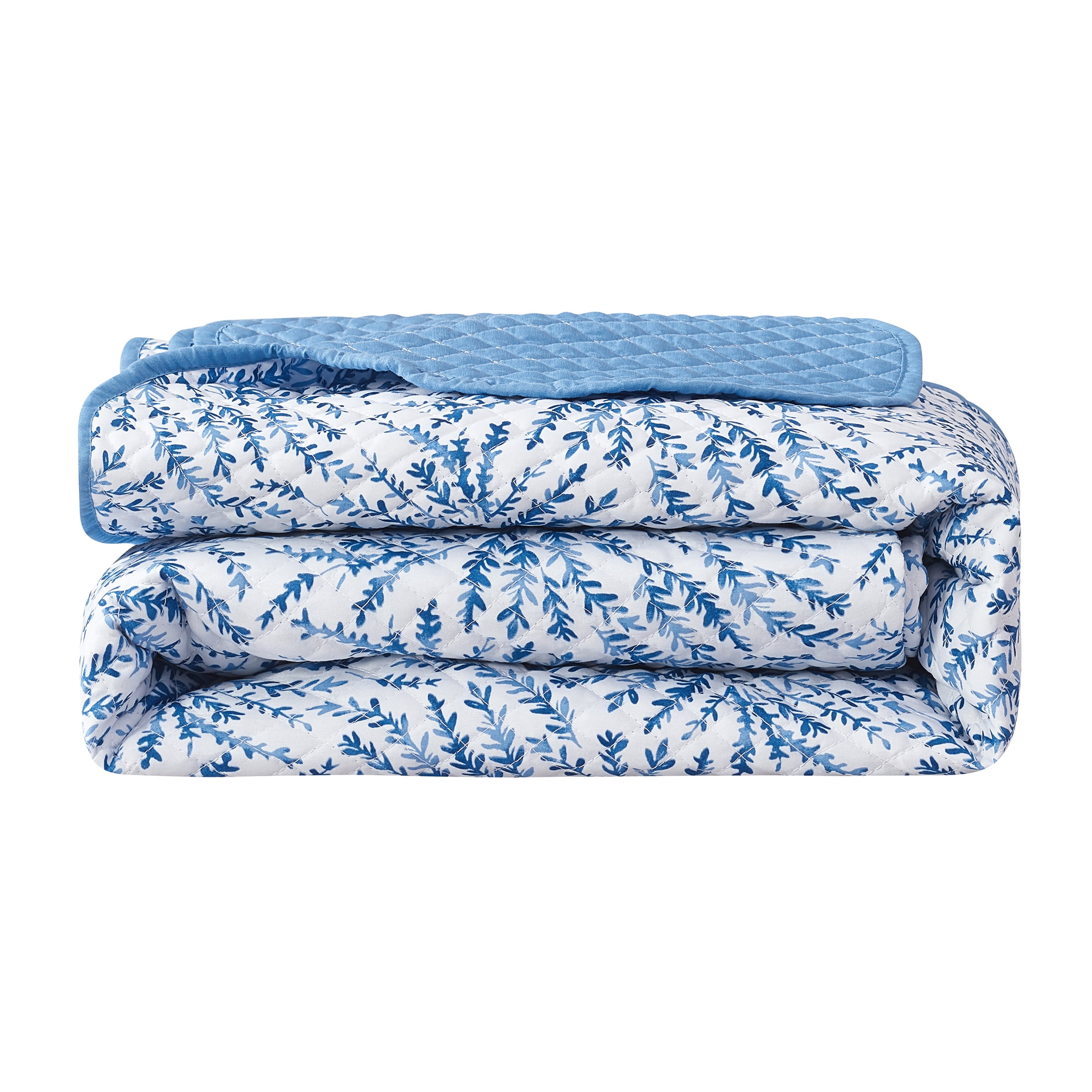Mainstays Blue Fern 3-Piece Quilt Set,Full/Queen