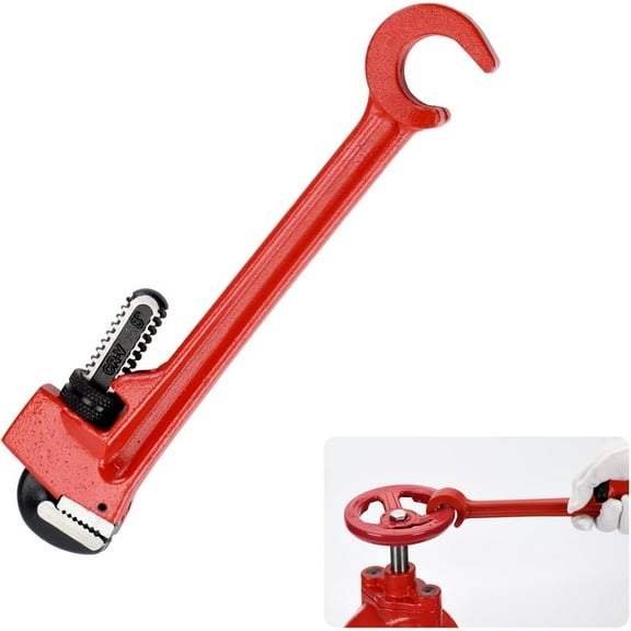 Heavy-Duty 8" Double-Ended Wrench for Plumbers, Adjustable to Fit Valve Handles and Nuts from 1/8" to 1"