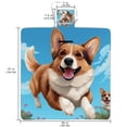 thumbnail image 2 of Corgi Canvas Picnic Mat - Waterproof Outdoor Blanket - Large Portable Mats with Travel Bag for Picnics and Family Gatherings - Foldable, Easy to Clean, and Durable Design, 2 of 6