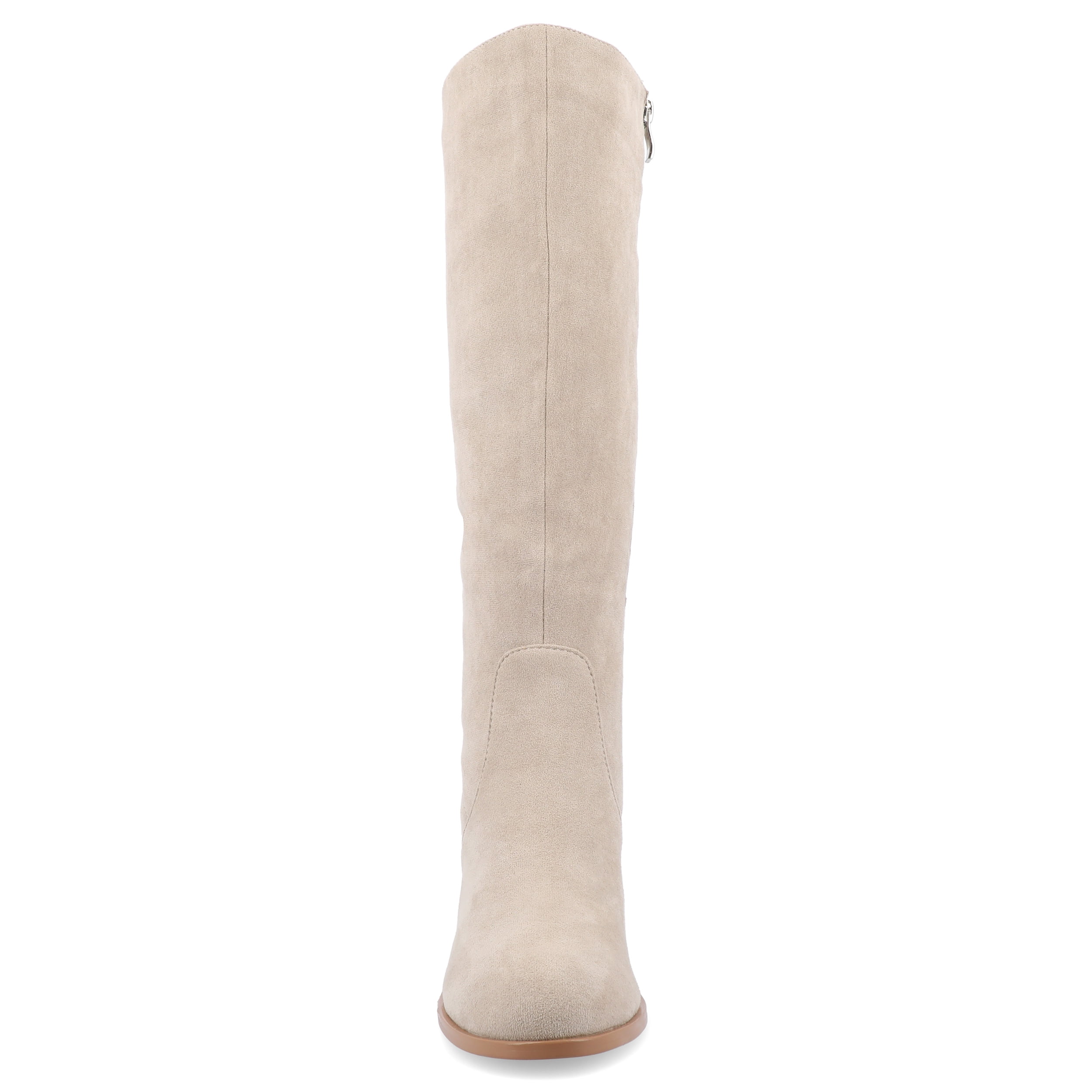 Journee Womens Romilly Tru Comfort Foam Wide Width Wide Calf Stacked Block Heel Round Toe Boots