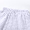 thumbnail image 6 of Toddler Girl Clothes Cotton Linen Summer Sleeveless Tank Top with Elastic Waist Bloomers Shorts Set Cute Baby Outfits (12 Months, White), 6 of 7