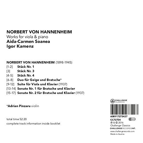 Hannenheim: Works for Viola & Piano