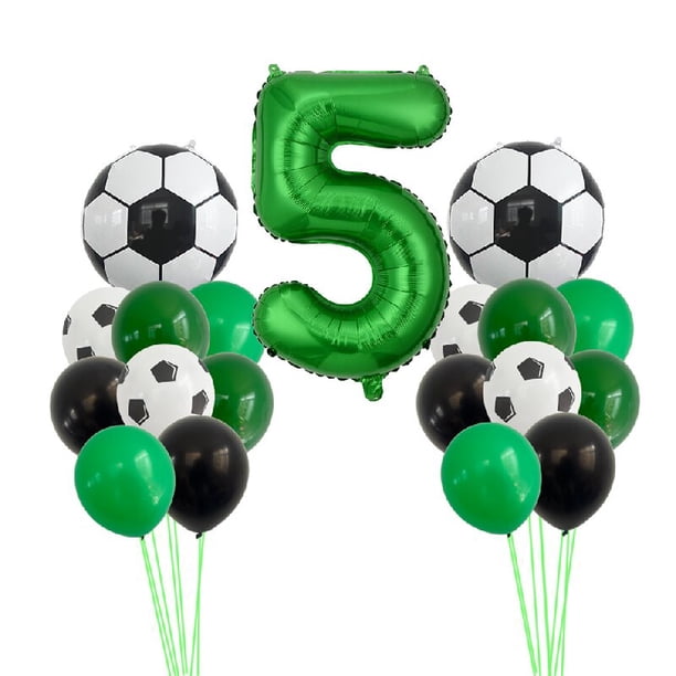 Juego de fútbol Digital verde, globo de película de aluminio, Fiesta Temática de la Copa del Mundo, decoración de cumpleaños, 12 Uds.,5