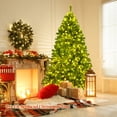 thumbnail image 3 of Costway 7.5FT Pre-Lit Hinged Christmas Tree Green Flocked w/ 1404 Tips & 530 LED Lights, 3 of 10
