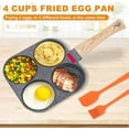 thumbnail image 2 of Non-stick Egg Frying Pan, 4 Holes Skillet With Handle, Multifunctional, Wooden Handle Medical Stone Omelet Non-stick Cookware frying pan, 2 of 6