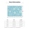 thumbnail image 4 of YFYANG Lightweight Warm Flannel Blanket, Blue Christmas Snowflakes Throw Blanket for Bed, Sofa, Travel, Camping, 40"x30", 4 of 7