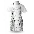 thumbnail image 3 of Modern Apron Vector School Design Mathematic Frame Like Numbers in a Row Image Work of Art, Unisex Kitchen Bib Apron with Adjustable Neck for Cooking Baking Gardening, Black and White, by Ambesonne, 3 of 3