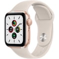 thumbnail image 1 of Apple Watch SE 40mm Gold Aluminum Case with Starlight Sport Band, 1 of 3