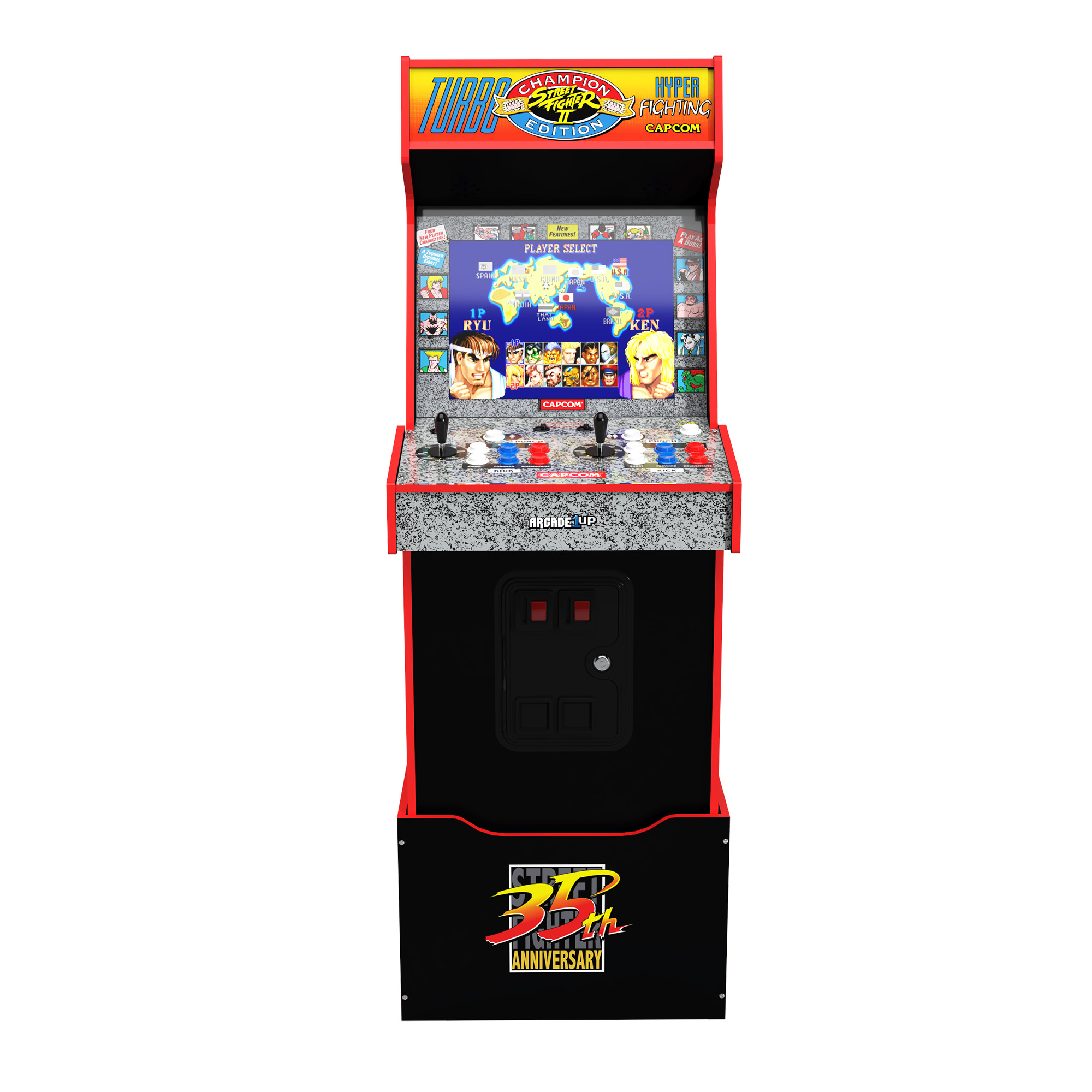 Arcade1UP - 14 Games in 1, Street Fighter II Turbo: Hyper Fighting, Legacy Video Game Arcade with Riser and Wi-Fi Live - image 4 of 7