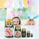 thumbnail image 3 of Juego de muñecas rusas Matryoshka de anidación, decoración pintada a mano, 5 uds. (verde) Likrtyny juguetes de los niños, 3 of 9