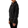 thumbnail image 3 of Amazhiyu Womens Fuzzy Fleece Pullover Sweatshirts Oversized V Neck Drawstring Sherpa Sweater with Pockets, 3 of 5