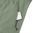 thumbnail image 6 of Eryao Mens Outdoor Windbreaker Hoodie UPF 50+ Waterproof Zip Up Sun Jacket with Pockets for Fishing Climbing,Army Green,L, 6 of 8