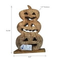 thumbnail image 3 of Wood Carved Triple Jack-O-Lantern Décor, 3 of 3