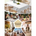 thumbnail image 5 of Pure White Table Cloth, Simple Solid Color Waterproof Tablecloth for Rectangle Tables, Reusable Washable Fabric Table Cover for Restaurant Kitchen Dining Tables 52"x70", 5 of 6