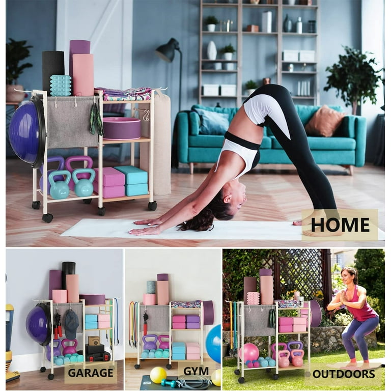 Yoga Mat Storage Rack Home Gym Equipment Organization Men Women