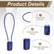 thumbnail image 2 of Uxcell 2-Pack Candado de Combinación, Aleación de Zinc 4 Dígitos Contraseña 12 In Cable Candado de Equipaje Exterior Sin Llave [Azul], 2 of 7