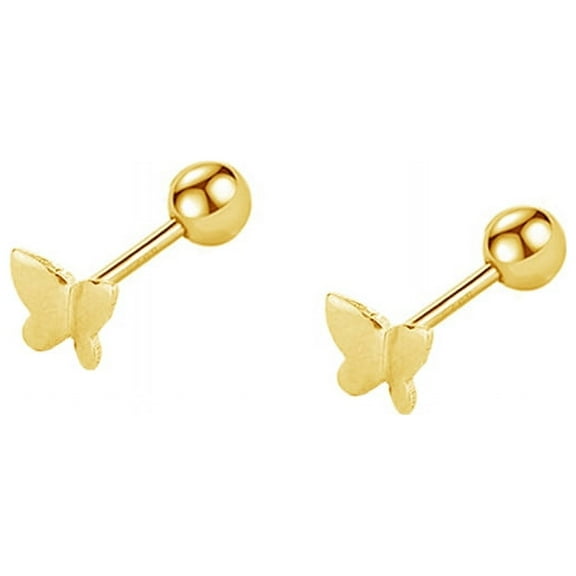 Zetshion Butterfly Cartilage Earrings, 18K, Gold Plated, 4mm x 5mm