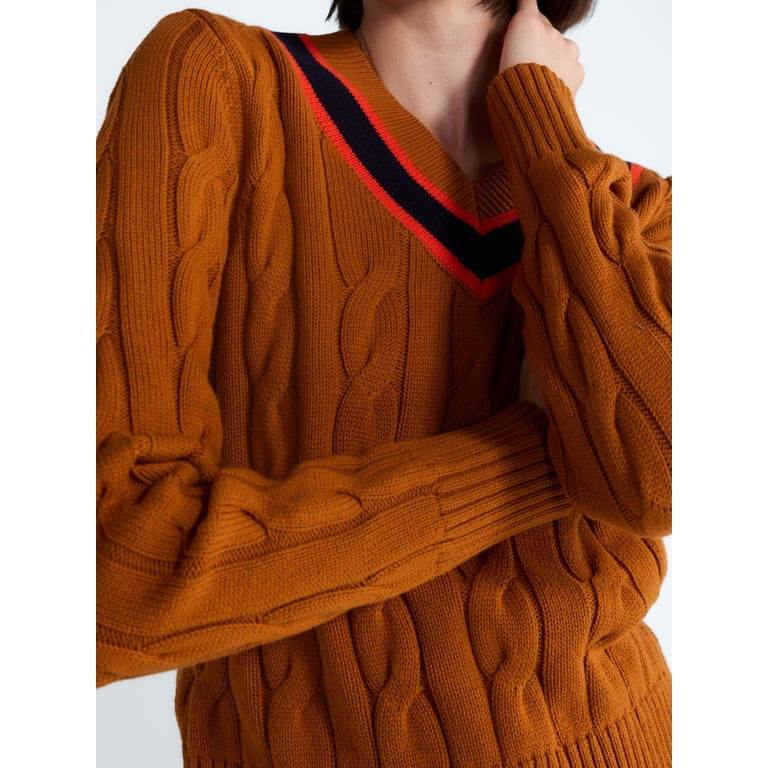 Free Assembly Women's Cable Knit Sweater, Sizes XS-4X photo 4