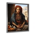 thumbnail image 2 of Designart "Berber Beauty African Woman Portrait" People Framed Wall Art - Global Red African Tribal Entryway Framed Wall Art, 2 of 6