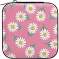 thumbnail image 2 of Coolnut Pink Sunflowers Travel Jewelry Box Small Portable Jewelry Case for Ring Earring Necklace Jewellery Organizer Storage for Women Girls Women Gifts, 2 of 7