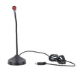thumbnail image 2 of Gooseneck Wired Microphone, Plastic and Iron Wired Desktop Microphone Black  for Office 3.5mm,USB, 2 of 7