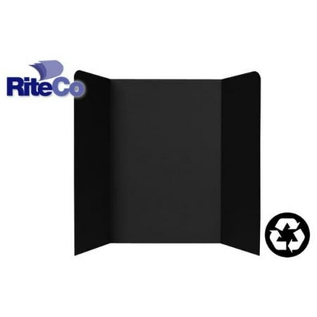 RiteCo Raydiant 22103 Riteco Tri-Fold Presentation Boards 48 inch X 36 inch Black 24 Pack