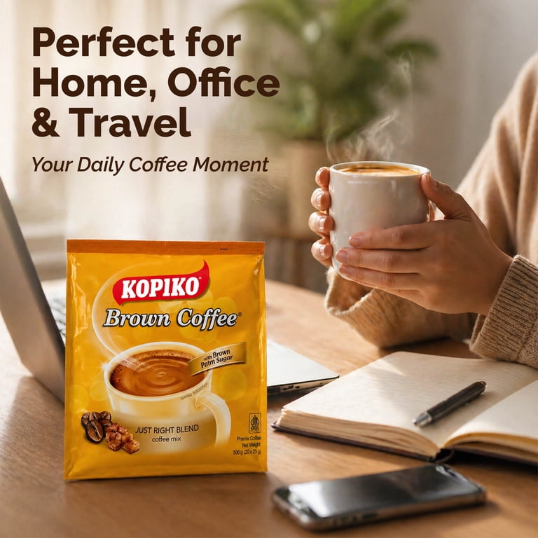 Kopiko 3in1 Instant Brown Coffee with Creamer and Sugar - 24