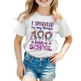 thumbnail image 1 of PMVFHDE Hauts à Manches Courtes pour Fille Enfants Mode Décontractée Imprimé Col Rond T-Shirt Manches Courtes Blanc, 6-7 Ans, 1 of 4