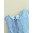 thumbnail image 5 of Suealasg Toddle Girls Beach Dress Sleeveless Sling Crew Neck Dress Kids Girls Summer Contrast Color Tulle Party Skirt, 5 of 9