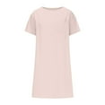 thumbnail image 4 of Patlollav 2025 Summer Womens Casual Short Sleeve Pocket Shirt Dress, 4 of 6