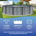 thumbnail image 2 of Blue Wave San Pedro 15-ft Round 52-in Deep 6-in Top Rail Above Ground Steel Wall Swimming Pool Package, 2 of 11