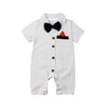 thumbnail image 1 of Seyurigaoka Newborn Babies Single Breasted Chest Pocket Romper for Party Wedding Beach, 1 of 7