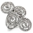 thumbnail image 1 of Alamode LO1590-7 Women Rhodium Brass Ring with AAA Grade CZ in Clear - Size 7, 1 of 1