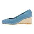 thumbnail image 2 of FSJ Women Charming Braided Espadrille Wedge Mid Heel Pumps Round Closed Toe Slip On Casual Office Party Formal Shoes Size 8 Blue, 2 of 4