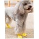 thumbnail image 2 of Zapatos para perros Protector de patas Cubierta de lluvia de goma Botas de lluvia antideslizantes de goma impermeables para cachorros de gatos pequeños y medianos 4 piezas Amarillo (S) ER, 2 of 5