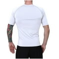 thumbnail image 4 of Ultrave Mens Short-Sleeve Shirt Running Gym Soft Crew Neck Summer Tee Mens Clothes,White,S, 4 of 8