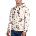 thumbnail image 3 of Kdxio Fall Squirrel Print Mens Casual Hooded Collar Drawstring Hoodies Pullover Sweatshirts Casual Long Sleeve Shirts-3X-Large, 3 of 7