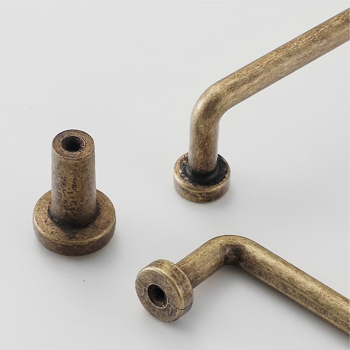 HDJNal Set of 6 pcs, 128mm Antique Bronze Cabinet Drawer Knobs,Vintage Retro Brass Bar Knob,zinc Alloy Solid Drawer pulls for Kitchen, Cupboard, Wardrobe, Dresser