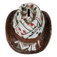 thumbnail image 5 of Rustic Country Western Casino Poker Cards Faux Leather Cowboy Hat Money Bank, 5 of 9