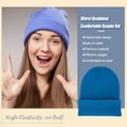 thumbnail image 4 of Minnieouse Gorros Beanie Gorros de punto Unisex Skullcap manga hilo multifuncional a prueba de viento accesorios para el cabello para deportes al aire libre Sombreros Azul oscuro Minnieouse AP010147-16, 4 of 5