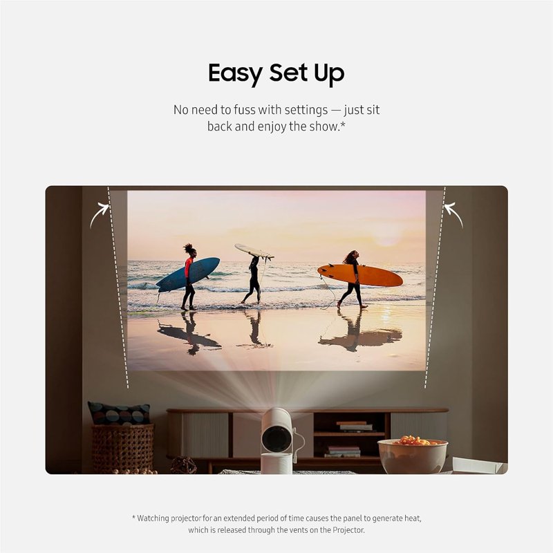 Samsung QN98QN90DAFXZA 98 Inch Neo QLED TV with 4K AI Upscaling with a Free SP-LFF3CLAXXZA 30-100 Inch The Freestyle Gen2 Smart Projector (2024) gallery view
