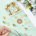 thumbnail image 4 of 30 Sets 12mm Tray Flat Round Cabochon Stud Earring Sets Stainless Steel Blank Stud Earring with Loop Metal DIY Earring Accessories Blank Earring Bezel Tray for DIY Jewelry Making DIY, 4 of 6