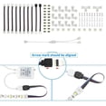 thumbnail image 1 of 5050 Kit de conector de tirarere de lámpara LED RGB de 4 piezas con conectores de puente de tirarere LED PCB de 10mm, Cable divisor RGB de 2 vías, Clips de tirarere de, 1 of 8