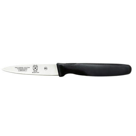 Mercer Cutlery Paring Knife,3 in Blade,Black Handle M23900